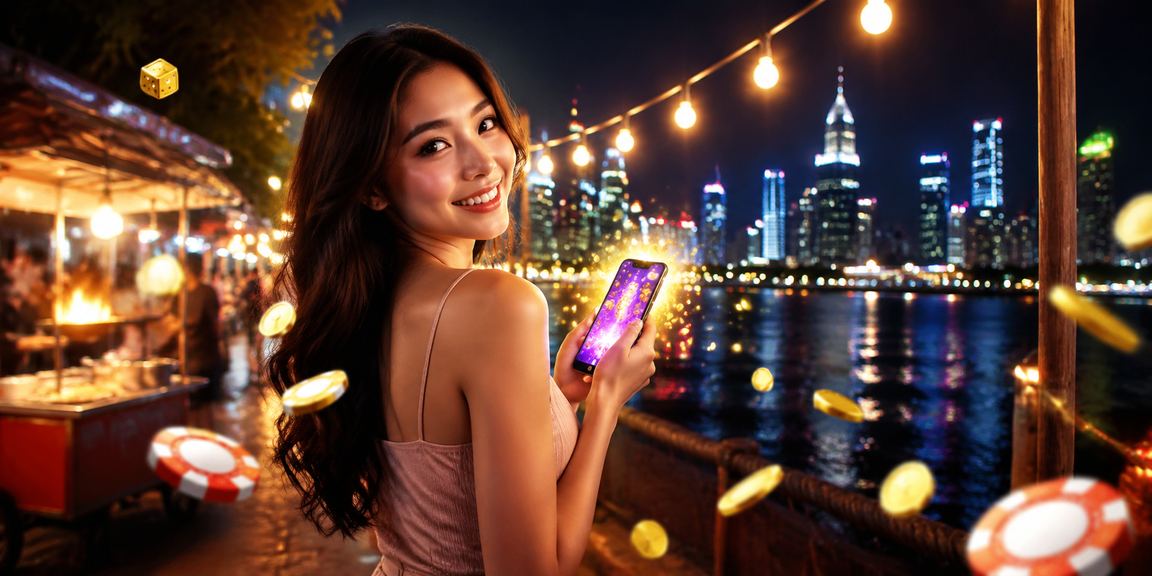 Pemandangan pantai dengan akses judi mobile
